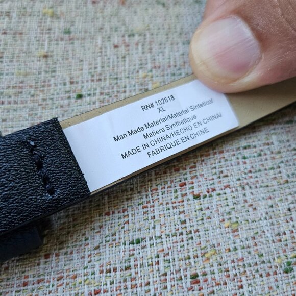 Steve Madden Women Belt Blacj Faux Leather Vegan Skinny Waistband Size XL - Picture 8 of 8